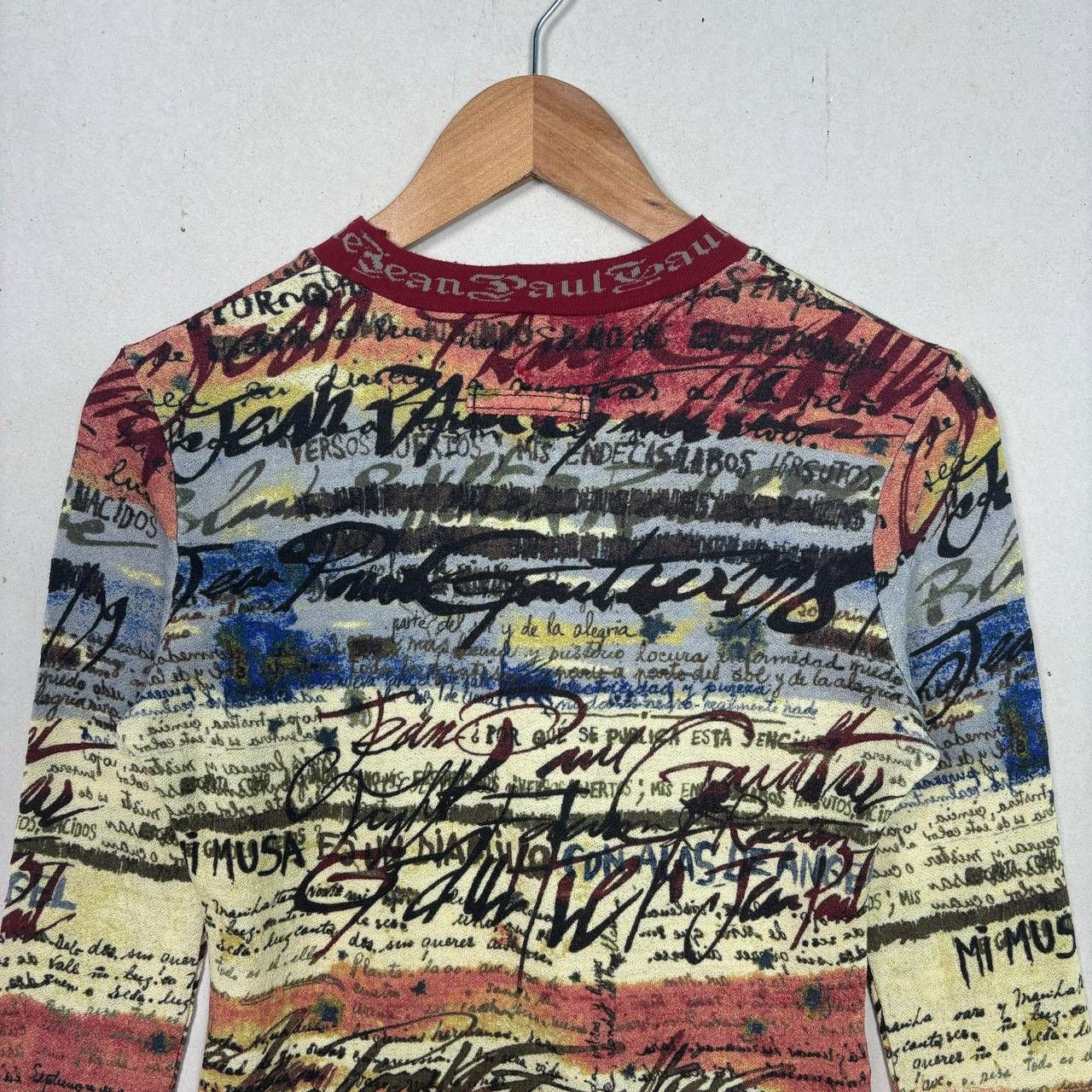 Jean Paul Gaultier JEAN PAUL GAULTIER SS98 CALLIGRAPHY SWEATER JPG MAILLE Size US S / EU 44-46 / 1 - 4 Thumbnail