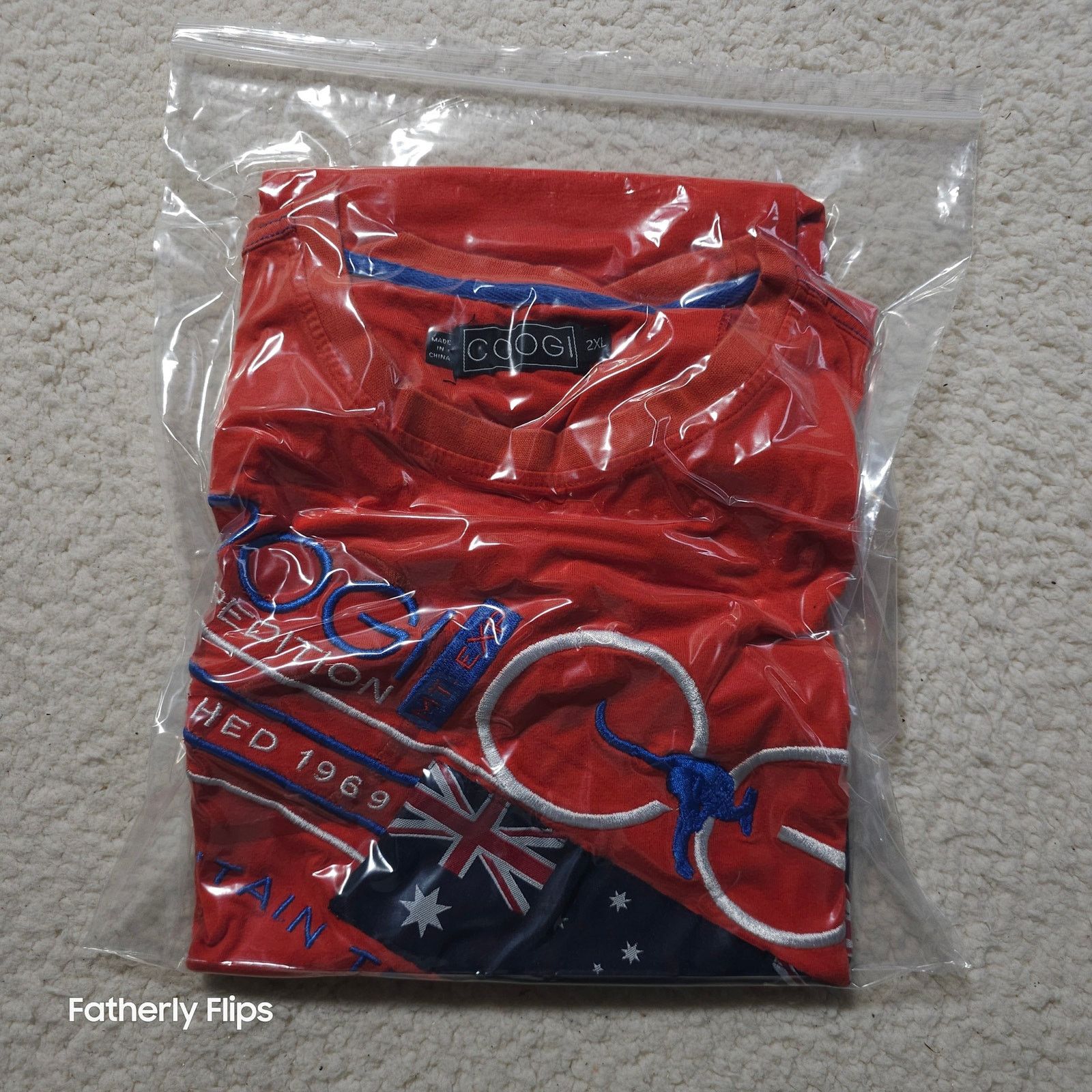 Coogi COOGI Australia Red Graphic Tee 2XL Mountain Technology Size US XXL / EU 58 / 5 - 12 Thumbnail