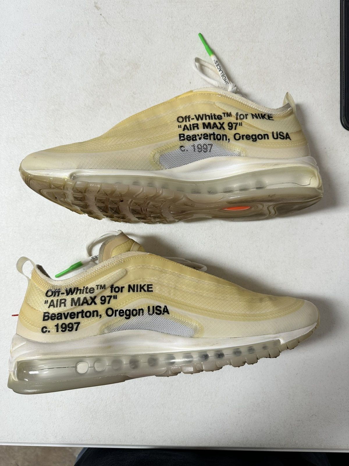 Nike × Off-White Nike off white airmax 97 Size US 10 / EU 43 - 2 Thumbnail
