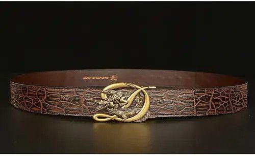 Japanese Brand Alligator Skin Emboss Belt Size ONE SIZE - 4 Thumbnail