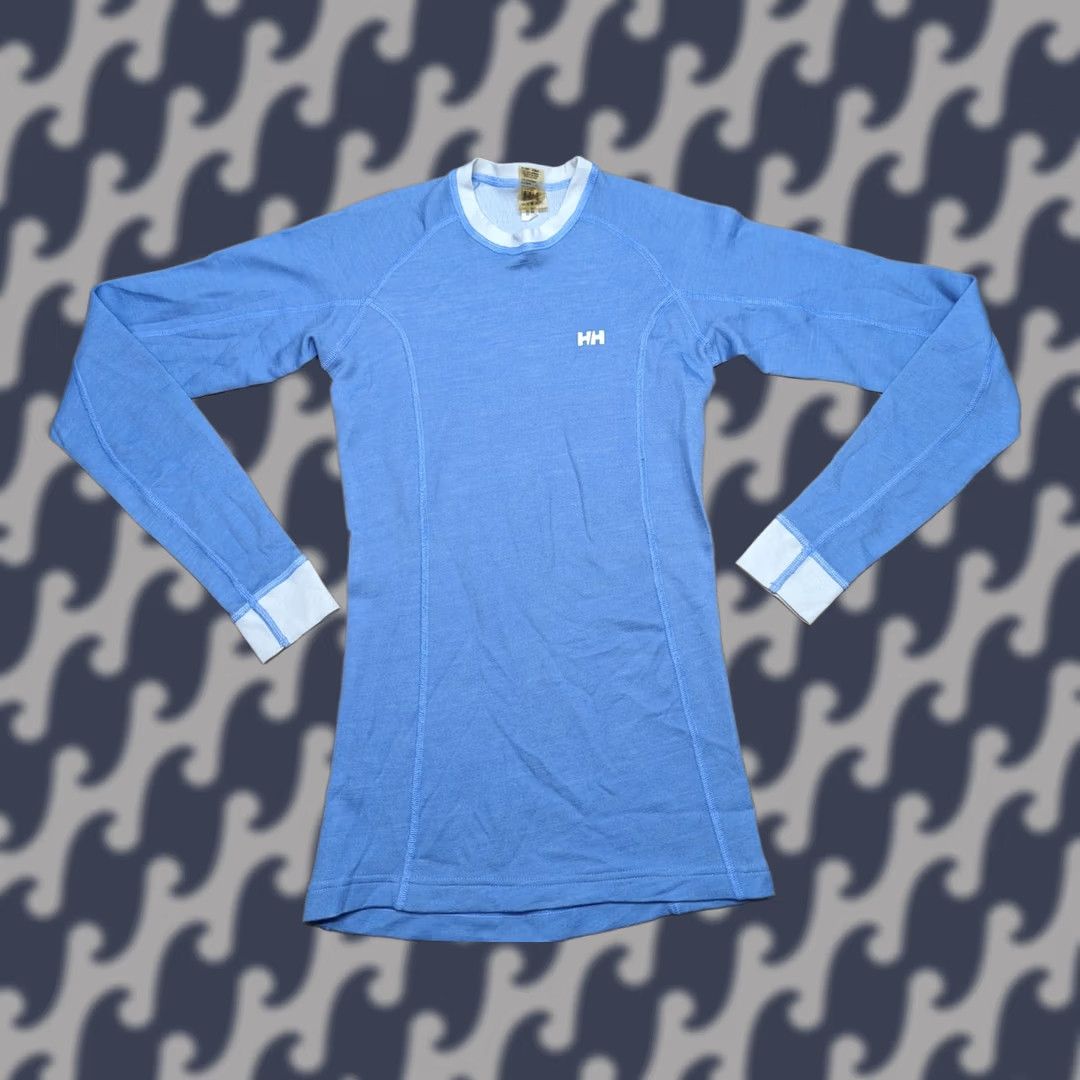 Helly Hansen Helly Hansen Base Layer Shirt Womens Medium Running Ski Sport Outdoor Blue Shirt Ladies M Ski Size M / US 6-8 / IT 42-44 - 1 Thumbnail