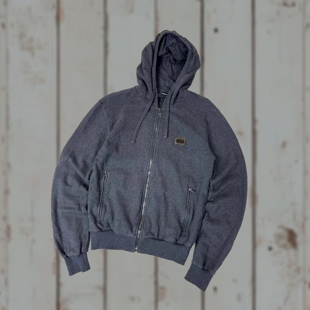 Dolce & Gabbana VINTAGE Dolce&Gabbana Logo Hoodie DG Full Zip Men Sz M gray Size US M / EU 48-50 / 2 - 1 Thumbnail