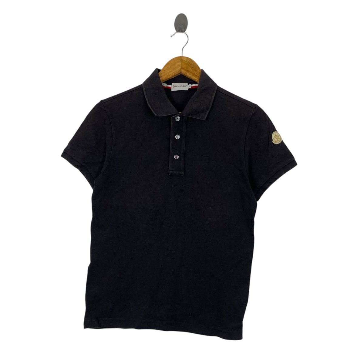 MONCLER JAPAN COLLECTION Maxi Gold Logo Polo Tee Shirt Top