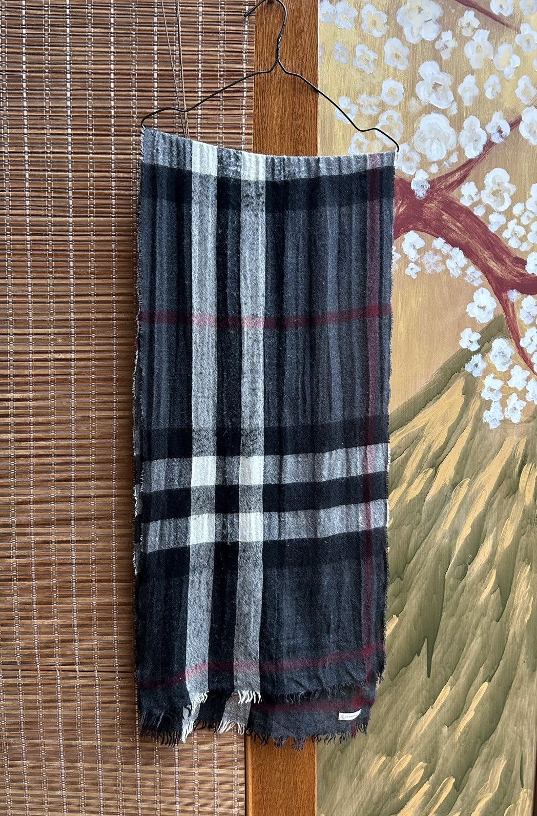 Burberry × Vintage Burberry London Check Cashmere Blend Scarf Size ONE SIZE - 3 Thumbnail