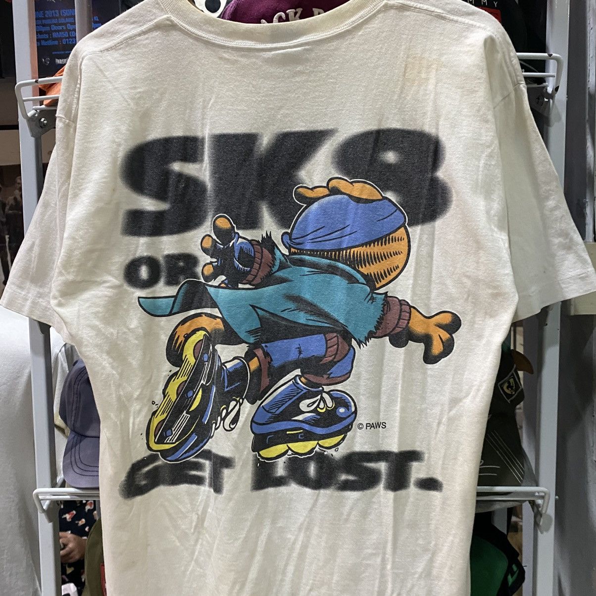 Vintage Vintage 90s Garfield Dont Walk SK8 Or Get Lost. t-shirt Size US L / EU 52-54 / 3 - 11 Thumbnail