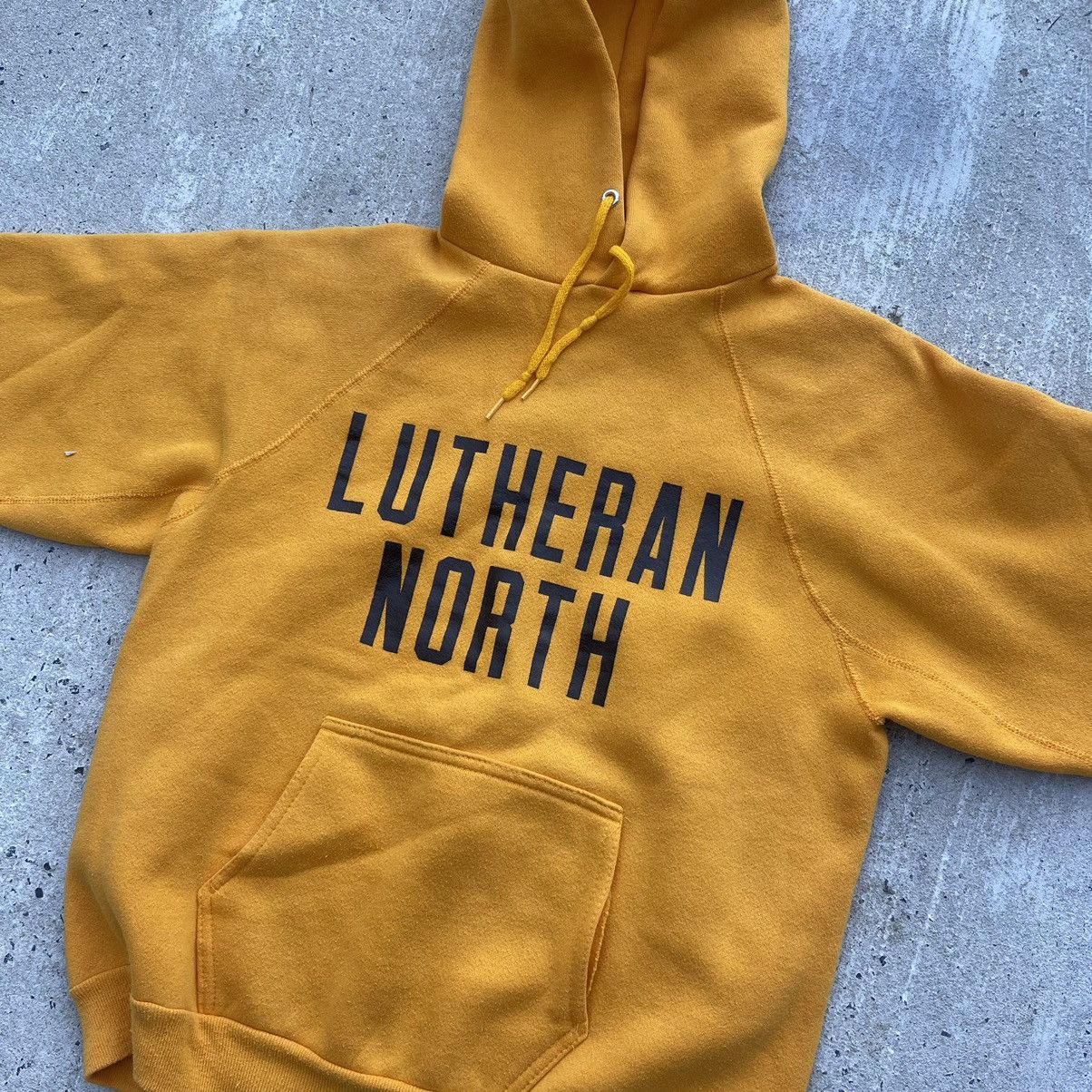 Vintage Vintage 80s LUTHERAN NORTH DISCUS ATHLETIC Raglan Hoodie Size US L / EU 52-54 / 3 - 3 Thumbnail