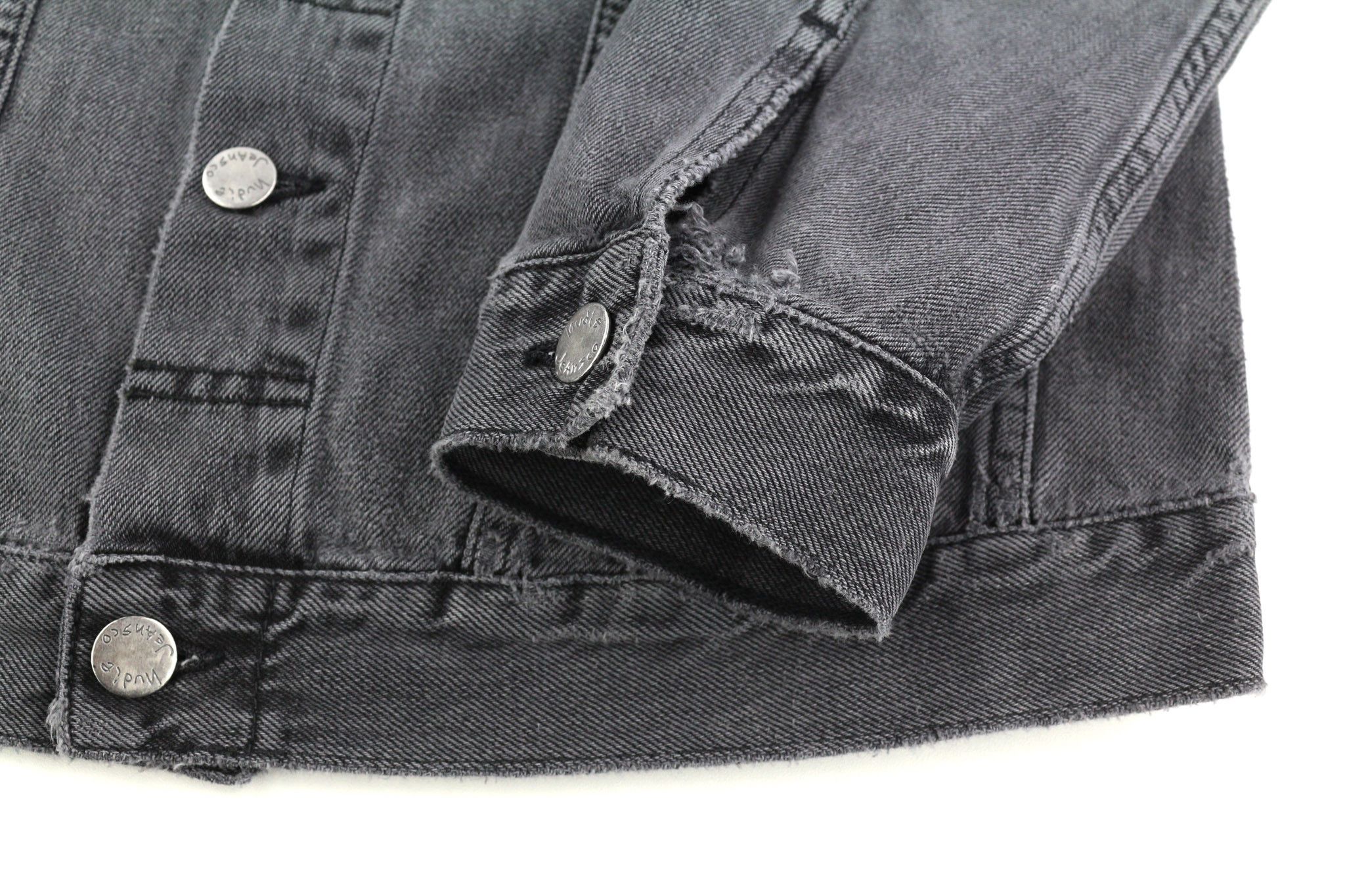 Nudie Jeans BILLY S Desolation Grey Polo Logo Patch Denim Jacket 82467 Size US S / EU 44-46 / 1 - 5 Thumbnail