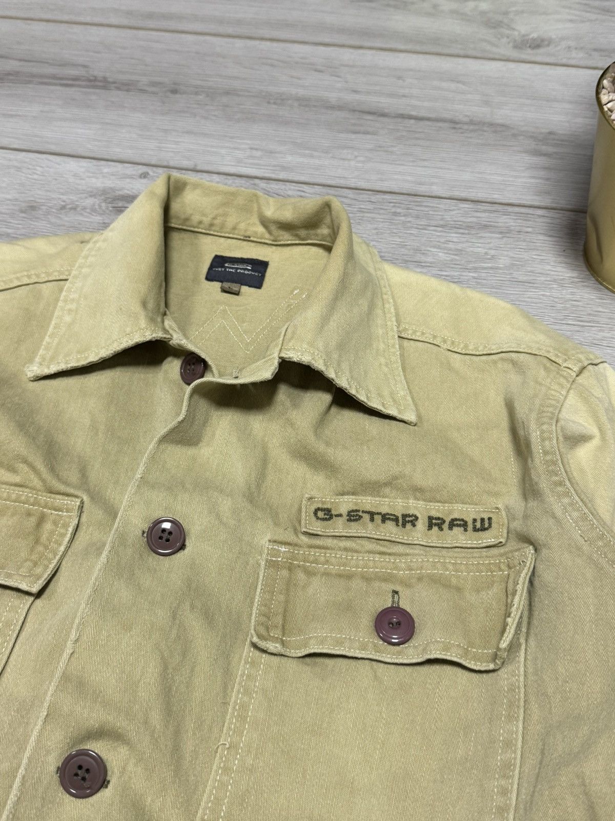 G-Star G star military thick cotton jacket buttons faded Size US L / EU 52-54 / 3 - 2 Thumbnail