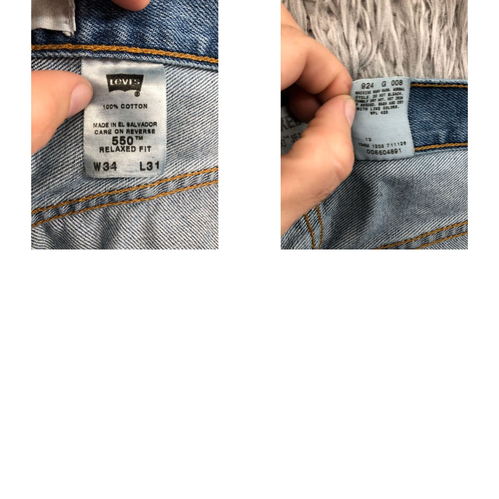 Levi's Levi's 550 Jeans Relaxed Straight Size 34x31 Mens Mid Rise Medium Wash Blue FLAW Size US 34 / EU 50 - 10 Thumbnail