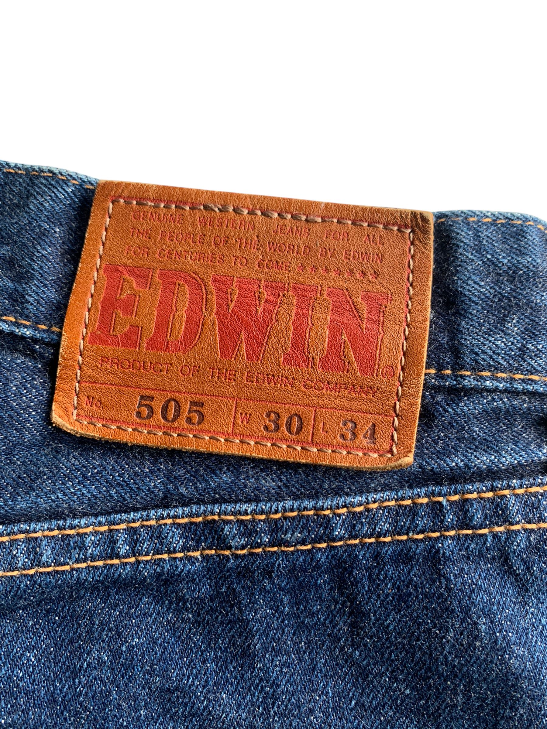 Edwin VINTAGE EDWIN 505 BAGGY SELVEDGE JAPANESE DENIM Size US 30 / EU 46 - 8 Thumbnail