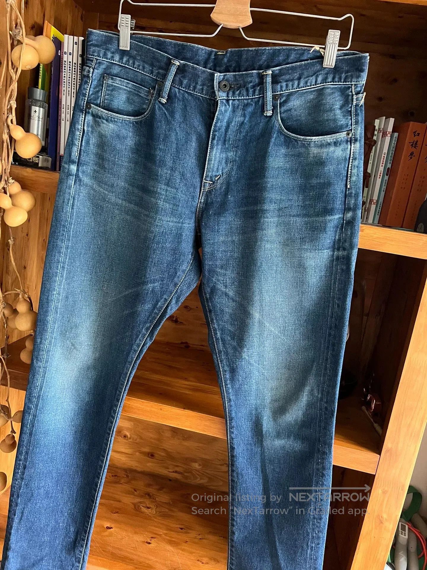 Visvim washed red ear denim talon zipper pants. Size US 32 / EU 48 - 3 Thumbnail