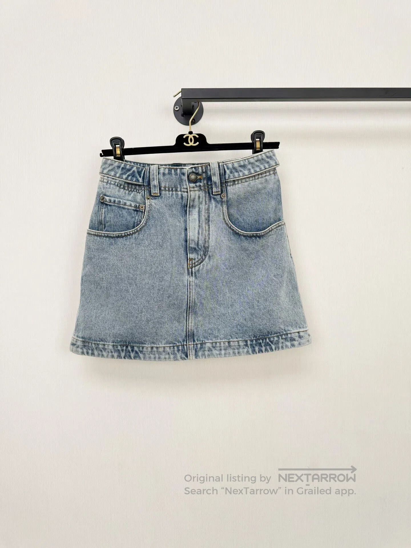 Louis Vuitton Louis Vuitton Denim Mini Skirt. Size US 34 / EU 50 - 3 Thumbnail