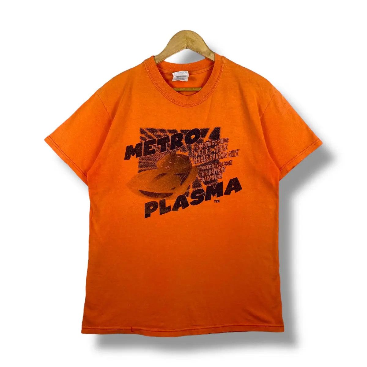 Vintage Vintage 00's METRO PLASMA Futuristic Graphic Faded Tee Shirt Size US M / EU 48-50 / 2 - 1 Thumbnail