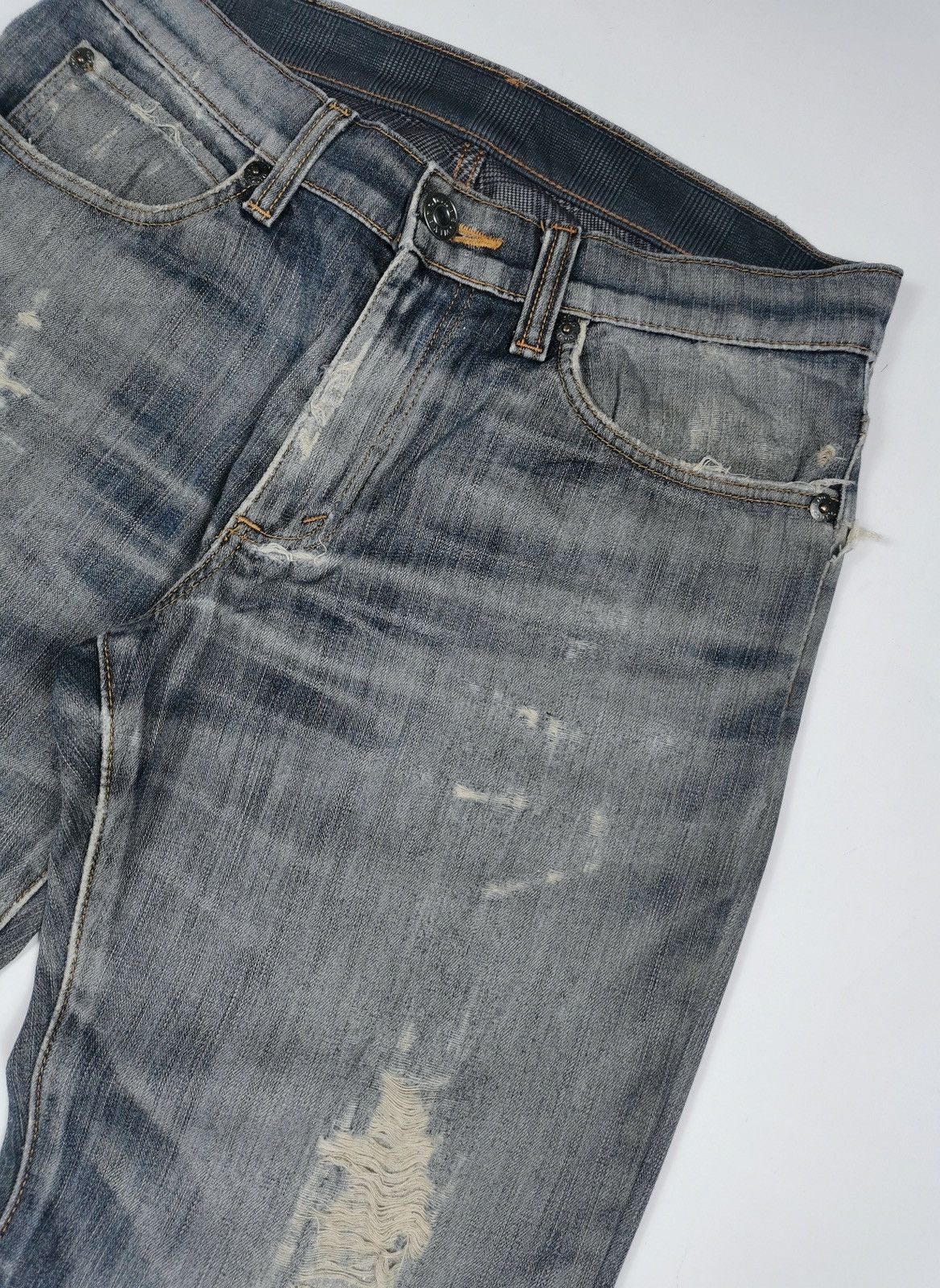 Edwin Thrashed Wild Fire Edwin Distressed Denim Jeans Size US 32 / EU 48 - 3 Thumbnail