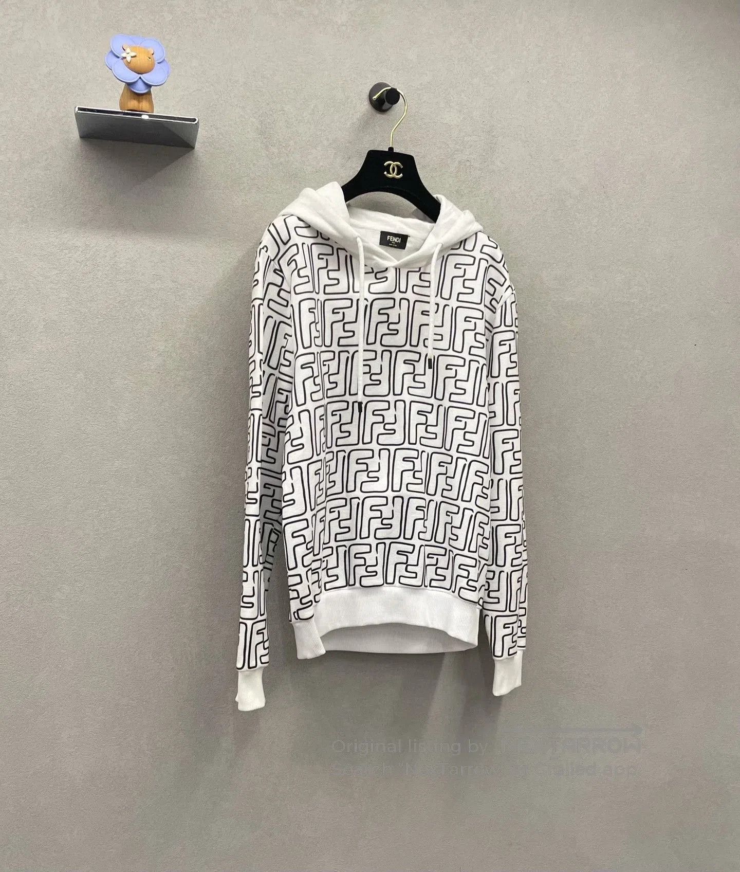 Fendi Fendi White Double F Print Hoodie. Size US S / EU 44-46 / 1 - 3 Thumbnail