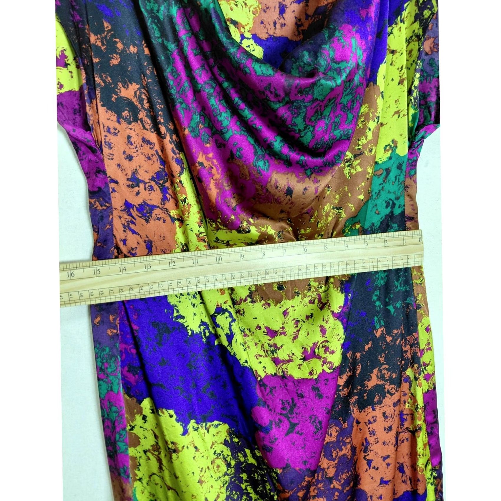 Trina Turk Trina Turk Silk Multicolor Knee Length Graphic Dress Size 6 Size 28" / US 6 / IT 42 - 6 Thumbnail