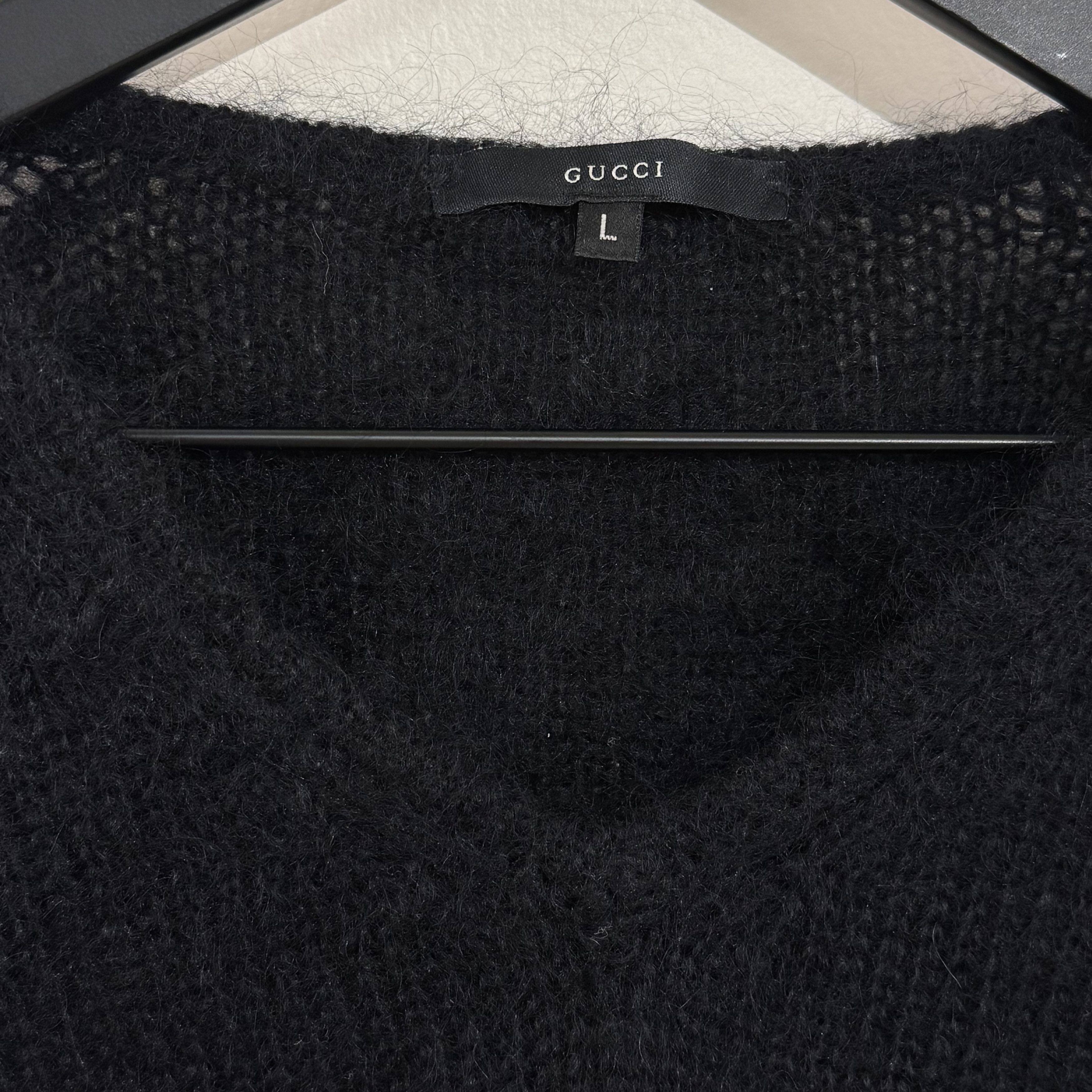 Gucci Gucci Mohair V-Neck Sweater Size US L / EU 52-54 / 3 - 2 Thumbnail