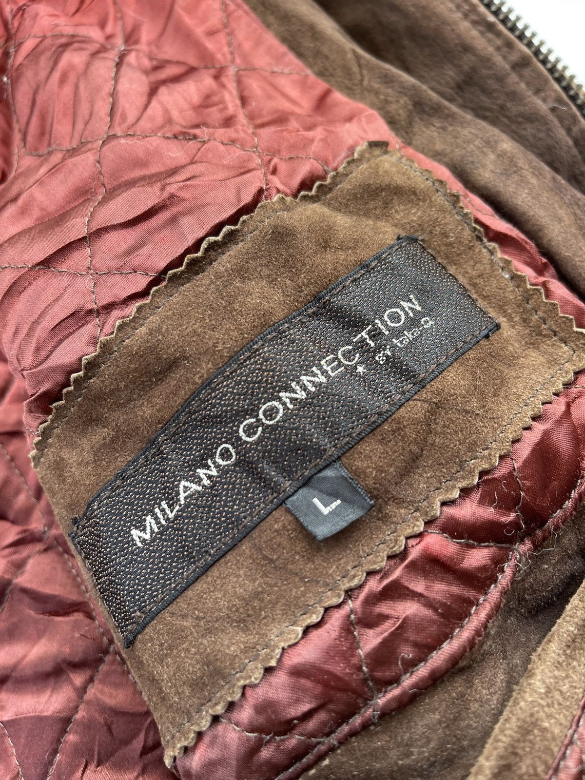 Japanese Brand 🔥 Milano Connection by Taka Q Goatskin Leather Bomber Jacket Size US L / EU 52-54 / 3 - 10 Thumbnail