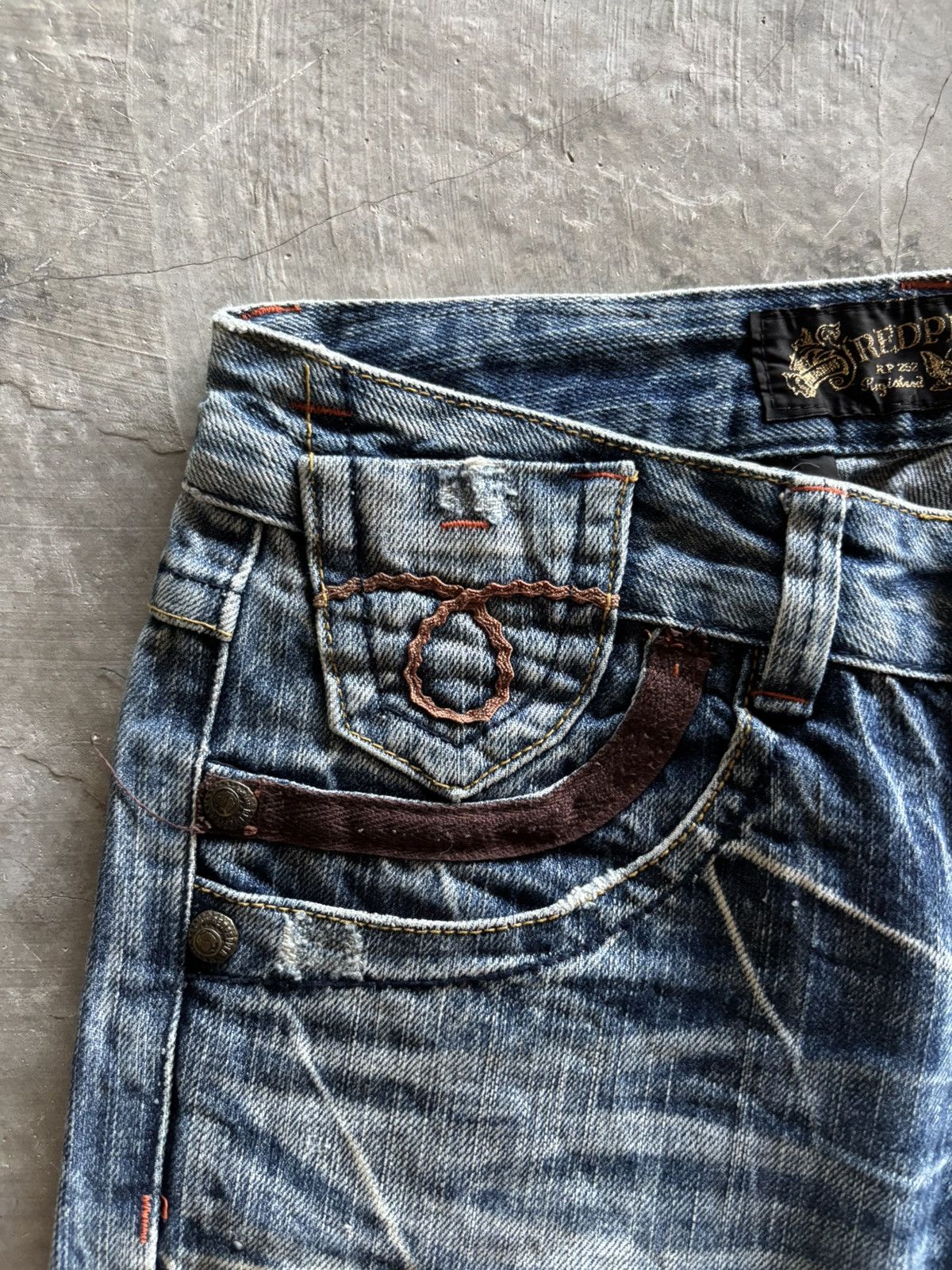 Hysteric Glamour RED PEPPER flare low rise japanese denim faded whiskered Size US 28 / EU 44 - 12 Thumbnail