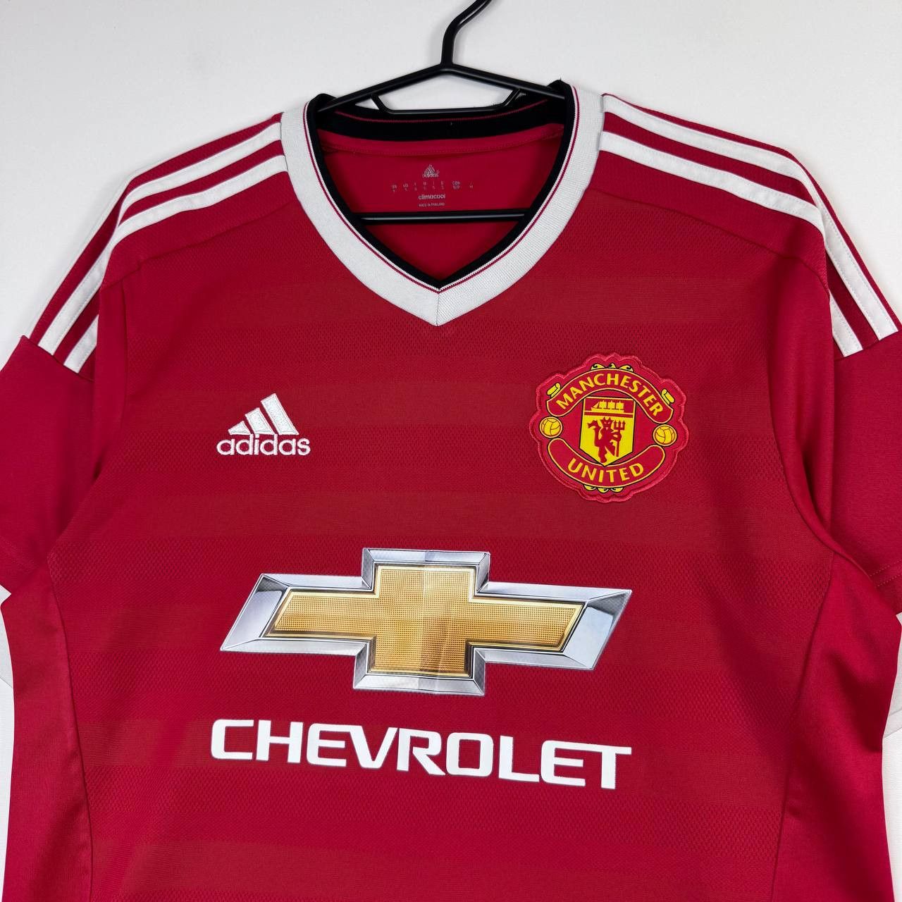 Adidas Adidas MU Home Football Shirt Red Chevrolet Mens Size S Size US S / EU 44-46 / 1 - 2 Thumbnail