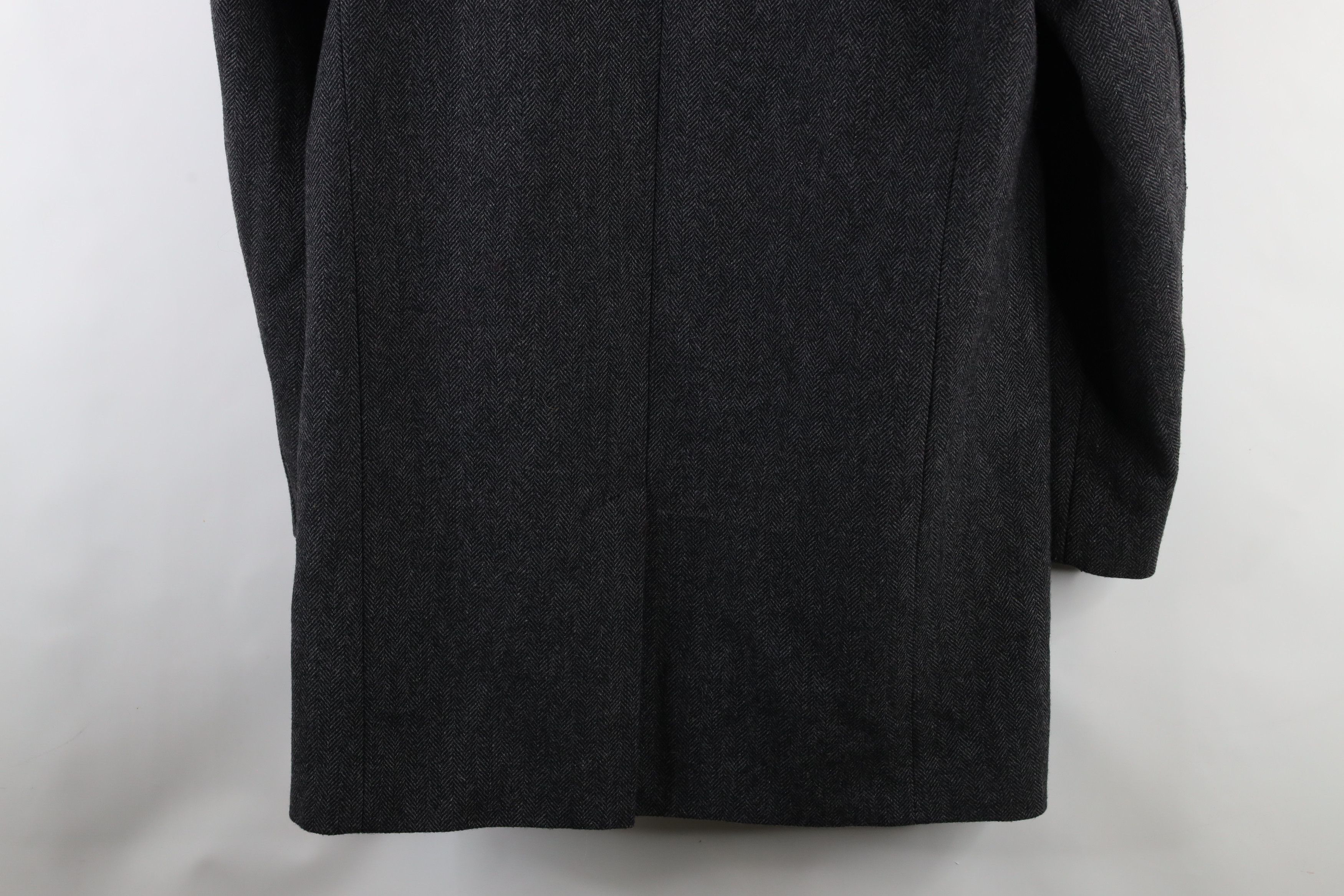 Express × Vintage Express Herringbone Full Zip Overcoat Trench Jacket Gray Size US L / EU 52-54 / 3 - 15 Thumbnail