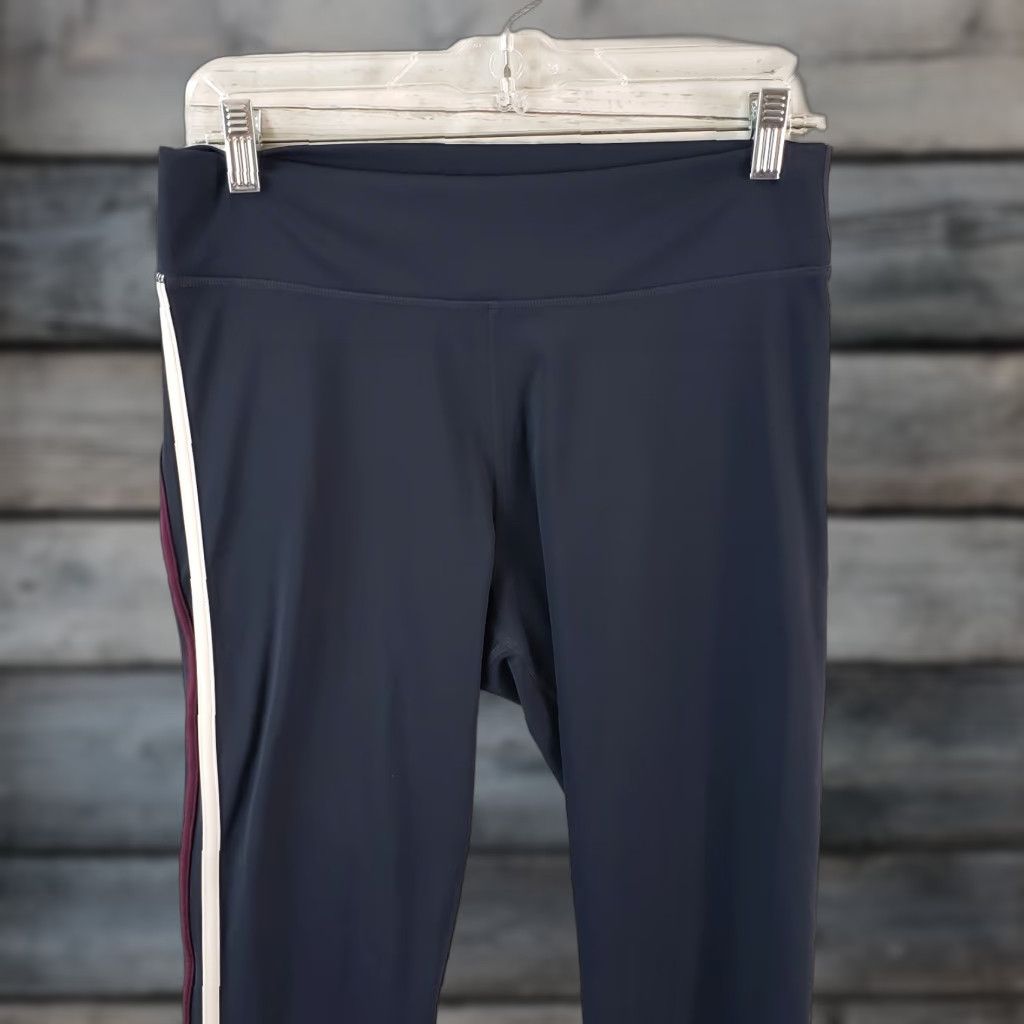 The Upside The Upside womens Cropped Leggings Sz 10 Blue Gray Perforated Size 32" / US 10 / IT 46 - 1 Thumbnail