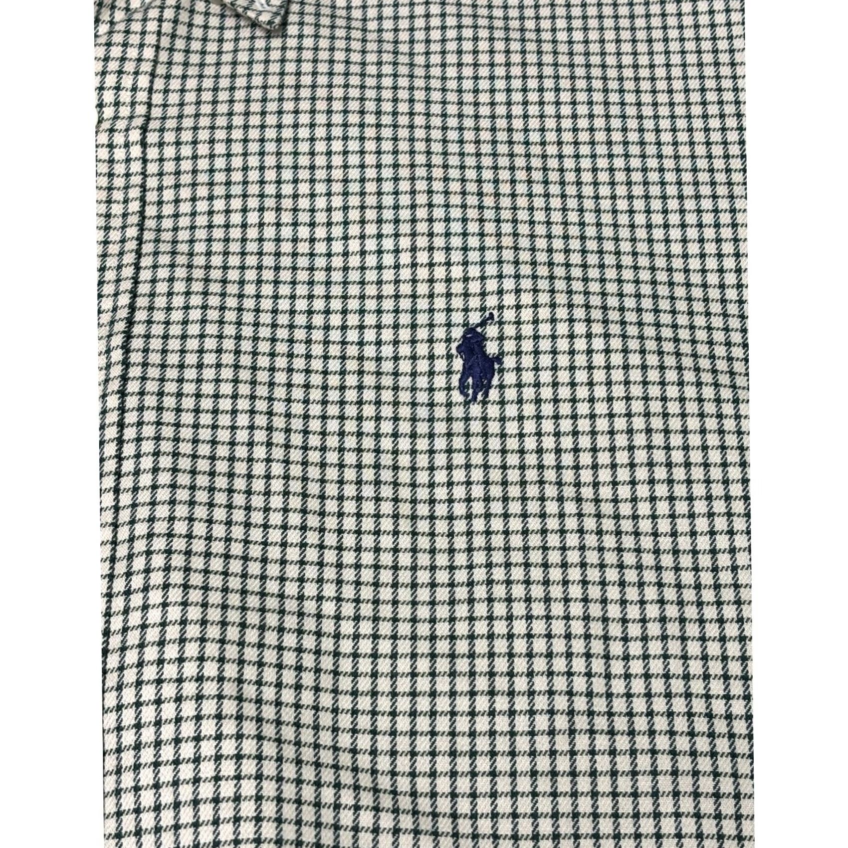 Polo Ralph Lauren VINTAGE Polo Ralph Lauren Blake Shirt Mens XL Green White Check Cotton Sleeve Size US XL / EU 56 / 4 - 2 Thumbnail