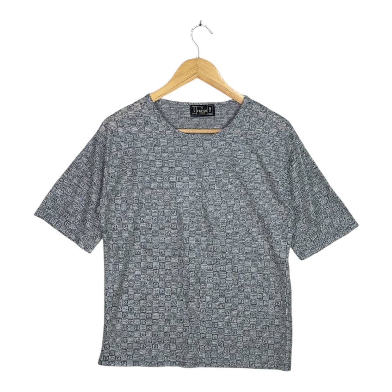 Fendi Fendi Monogram Made in Italy Grey T-Shirt Size US M / EU 48-50 / 2 - 1 Thumbnail