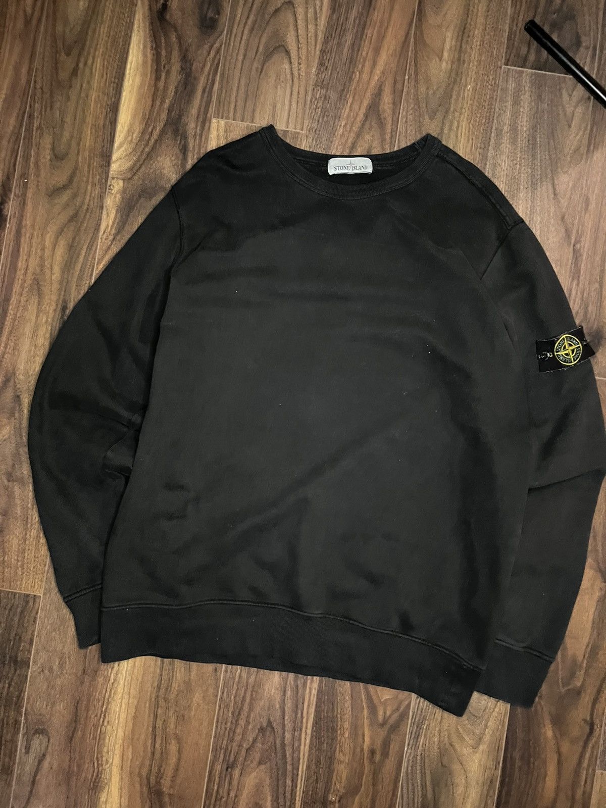 Stone island black sweatshirt size xxl