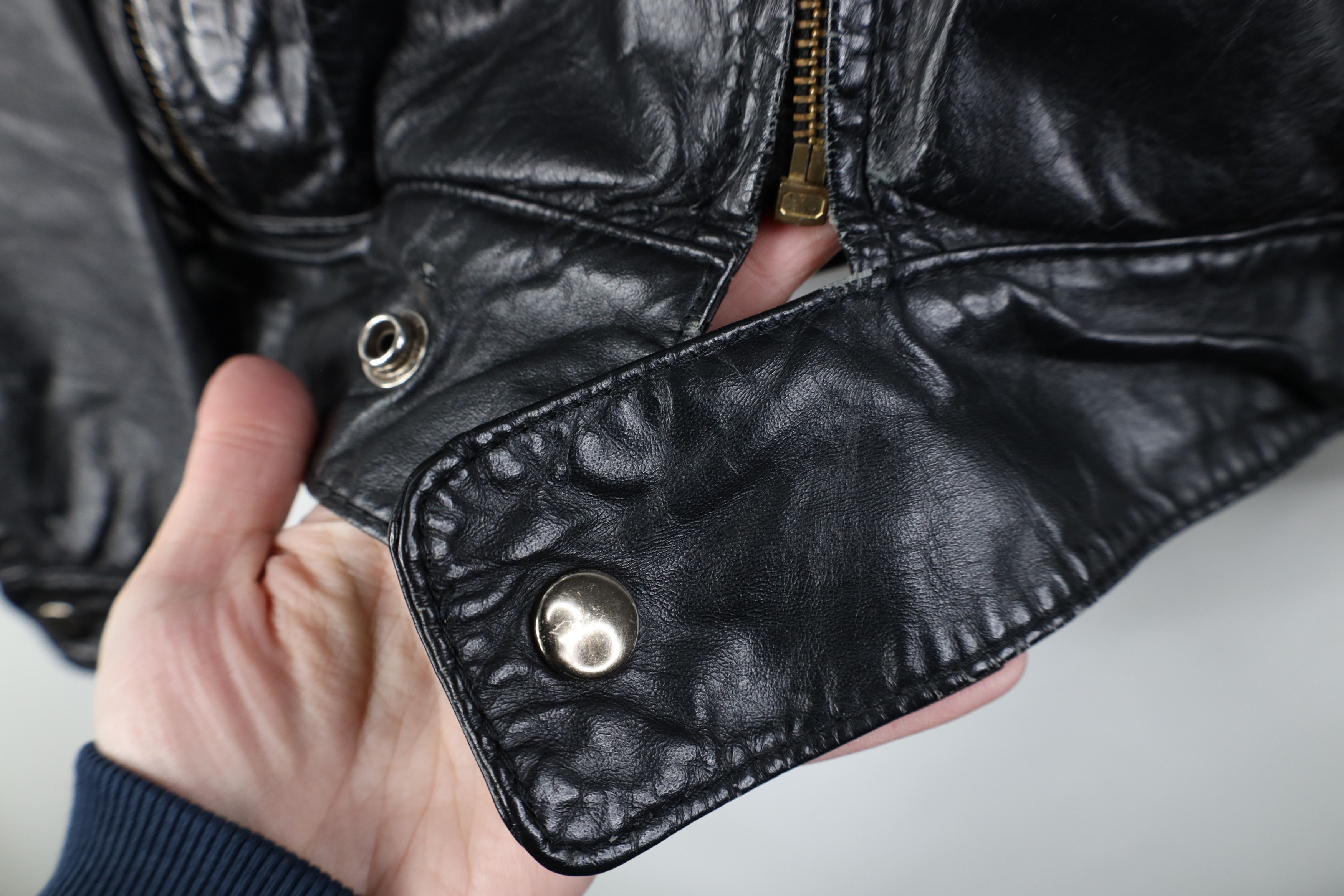 Vintage Vintage 70s 80s Streetwear Leather Cafe Racer Bomber Jacket Size US S / EU 44-46 / 1 - 4 Thumbnail