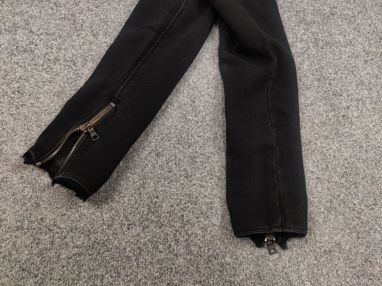 Vintage Road To Awe R+A Design Avant Garde Black Skinny Zip Pants Size 30" / US 8 / IT 44 - 4 Thumbnail