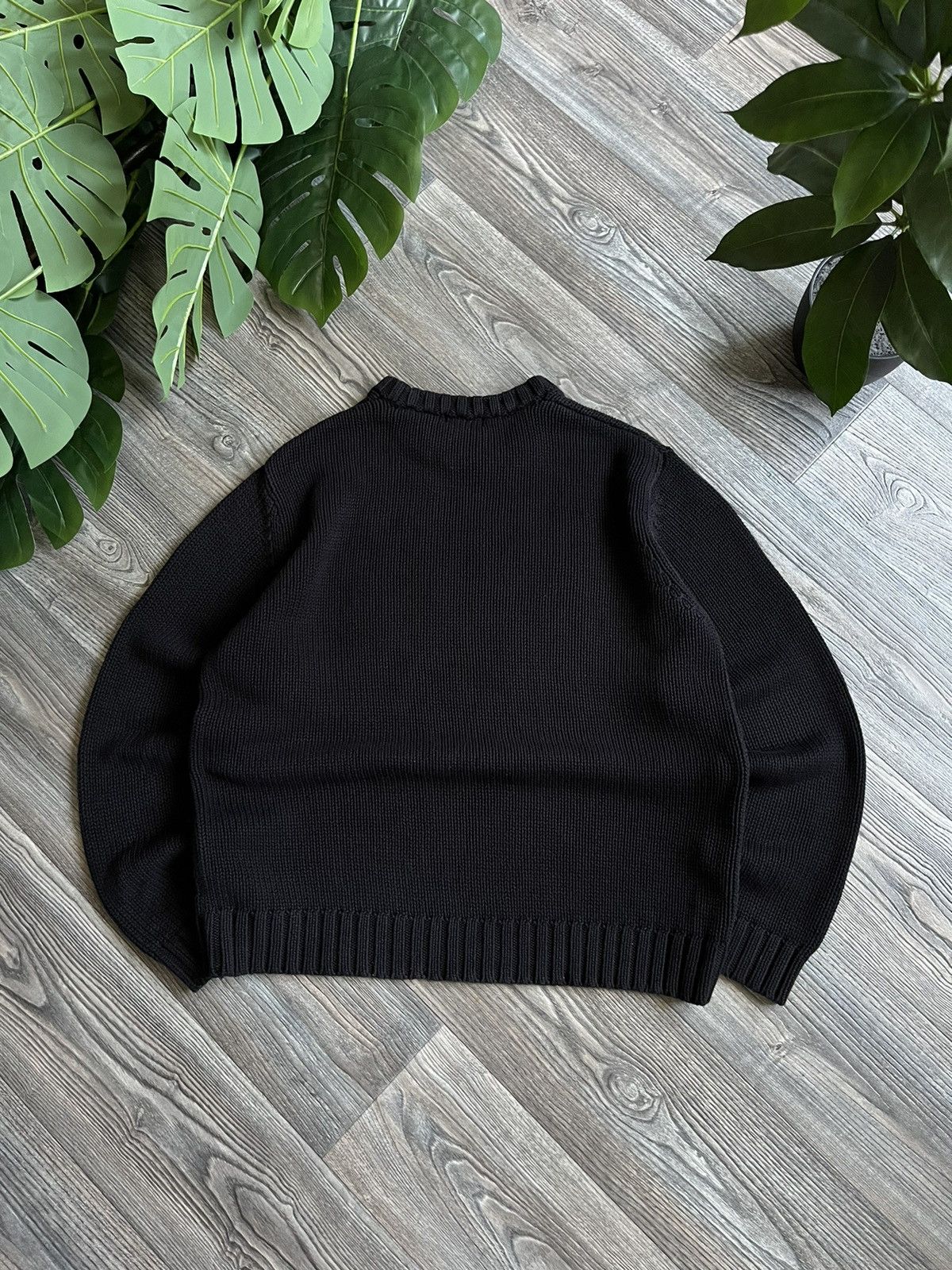Ralph Lauren POLO JEANS SPELLOUT KNITTED BLACK VINTAGE SWEATER Size US L / EU 52-54 / 3 - 3 Thumbnail