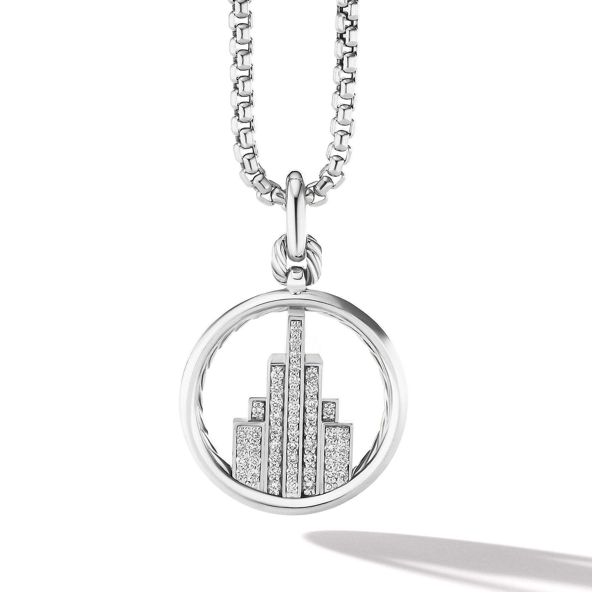 David Yurman o1w1db10526 D17285D Size:9/Amulet in Silver with Diamond Size ONE SIZE - 1 Thumbnail
