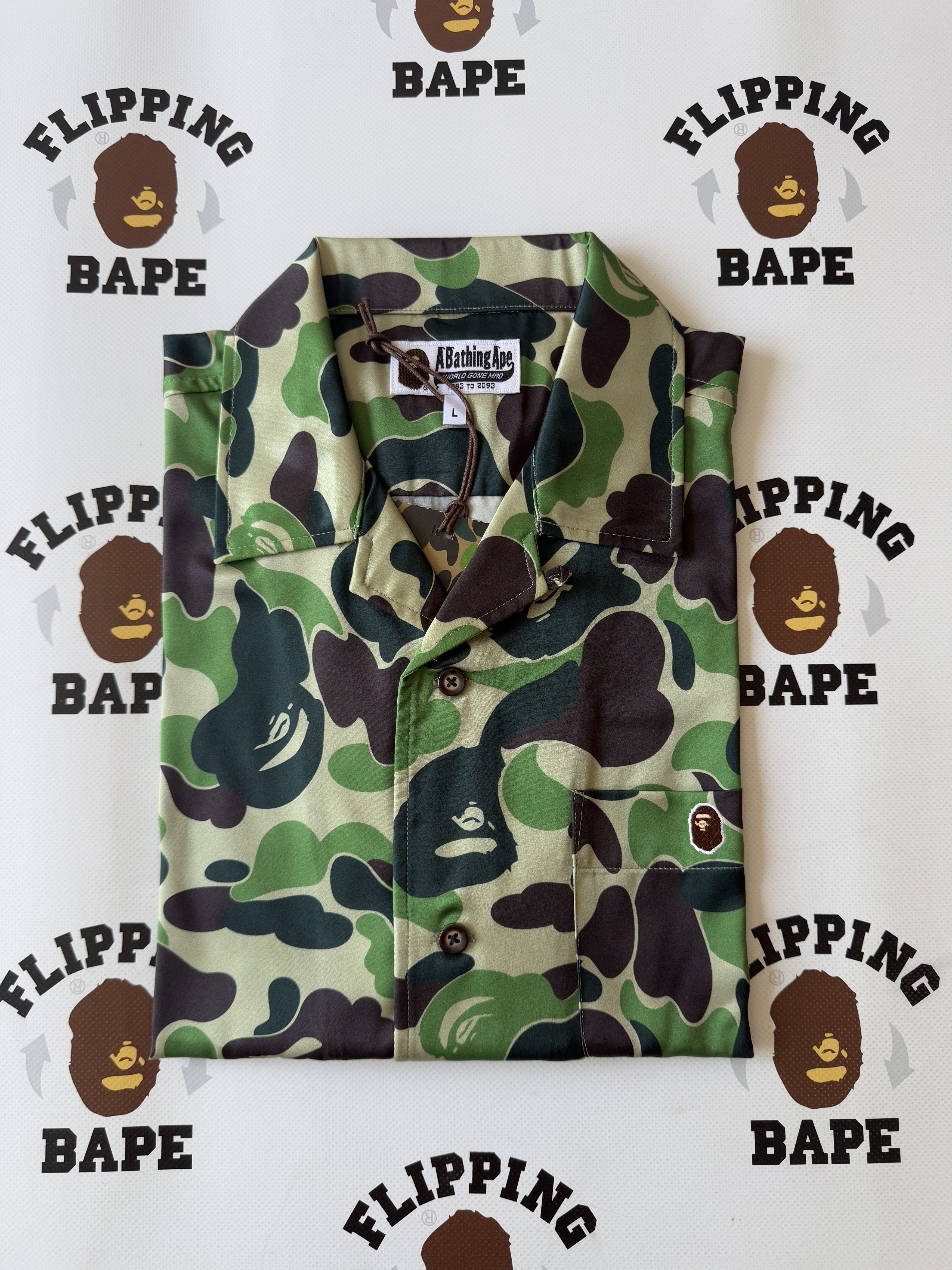 Bape BAPE ABC CAMO OPEN COLLAR SS SHIRTS (SS25) Size US L / EU 52-54 / 3 - 11 Thumbnail