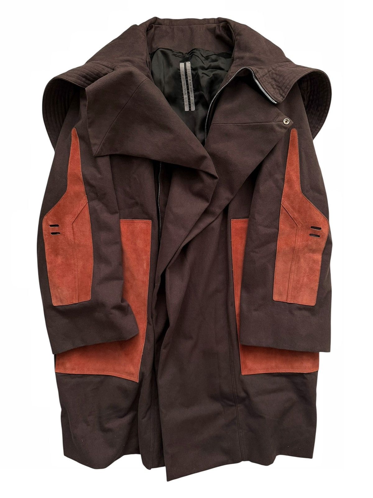 Rick Owens RARE 2019 Larry GIANT Sisy Suede Panel Parka Size US M / EU 48-50 / 2 - 2 Thumbnail