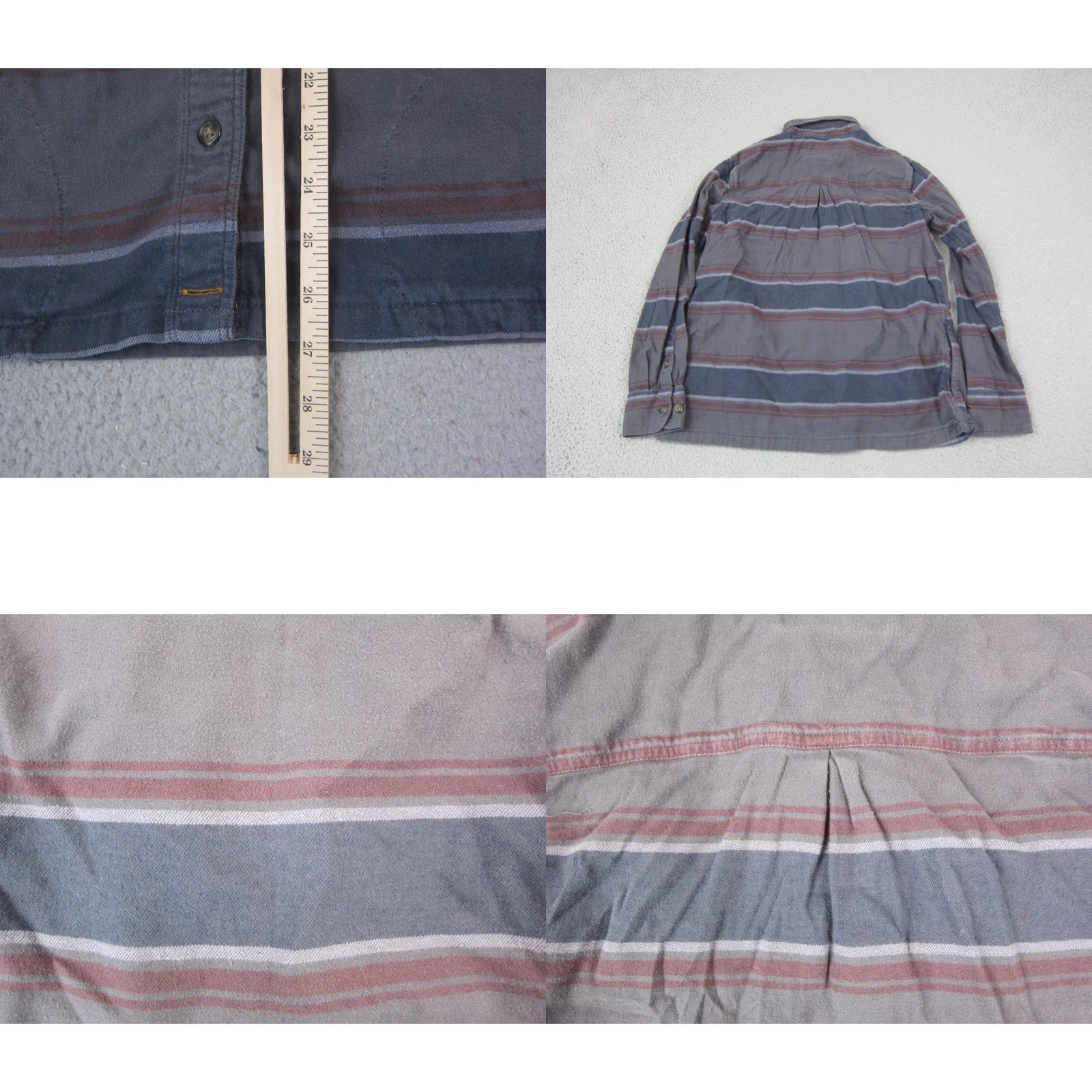 Carhartt Carhartt Shirt Womens S Blue Gray Striped Relaxed Fit Flannel Button-Up Casual Shirt Mens City Classic Country Pandemic Size S / US 4 / IT 40 - 8 Thumbnail
