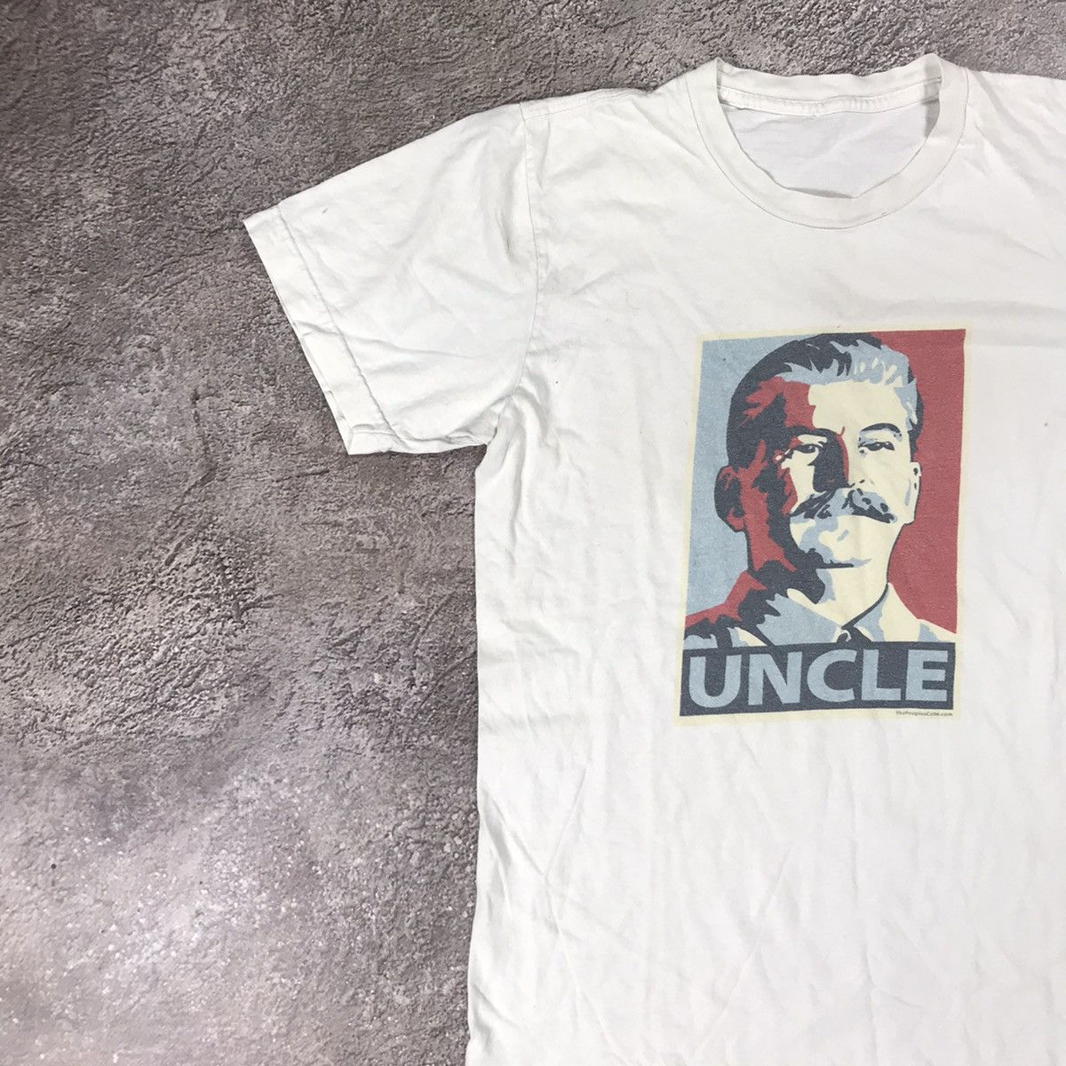 Vintage Vintage Y2K Graphic Tee Uncle Stalin Art Streetwear Baggy S Size US S / EU 44-46 / 1 - 3 Thumbnail
