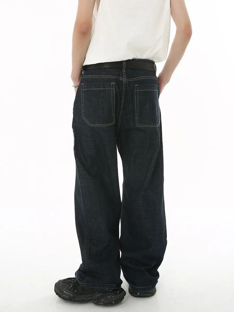 Japanese Brand Retro loose high street straight leg jeans Size US 32 / EU 48 - 3 Thumbnail
