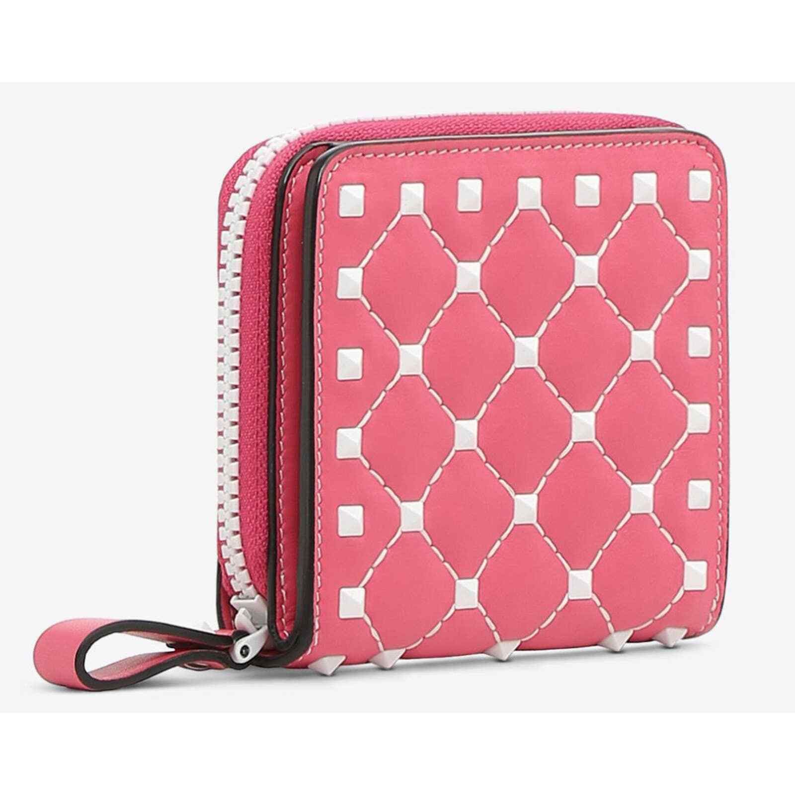 Valentino Valentino Spike Leather Small Zipper French Compact Wallet Size ONE SIZE - 4 Thumbnail
