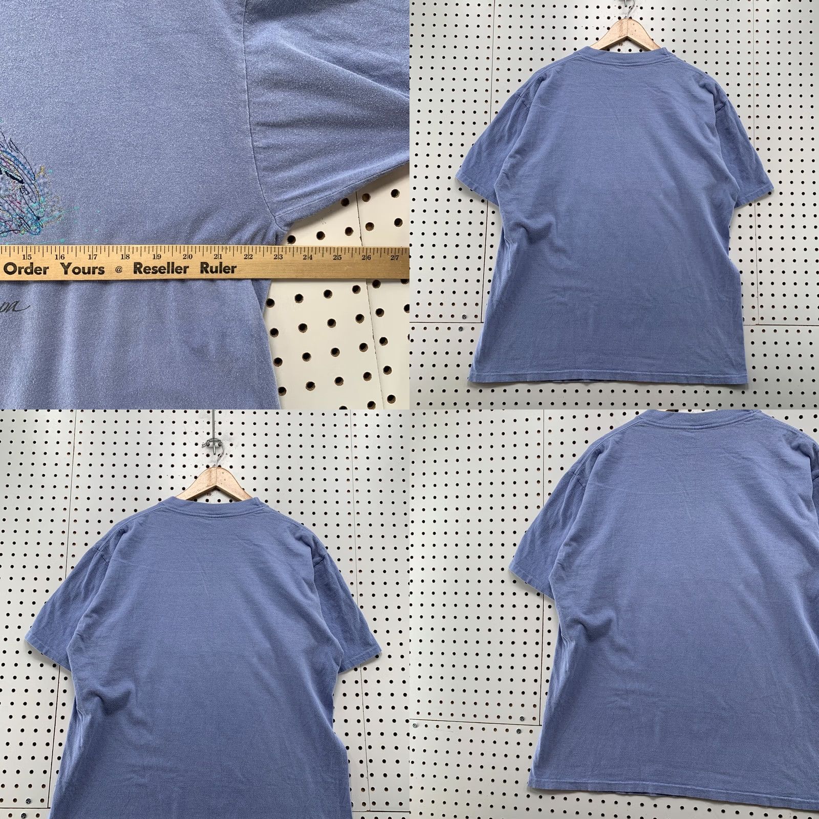Vintage VTG 90s Tampa Dolphin Shirt Mens Large Blue Embroidered USA 23x28 Eingle Stitch Shirt Size US L / EU 52-54 / 3 - 9 Thumbnail