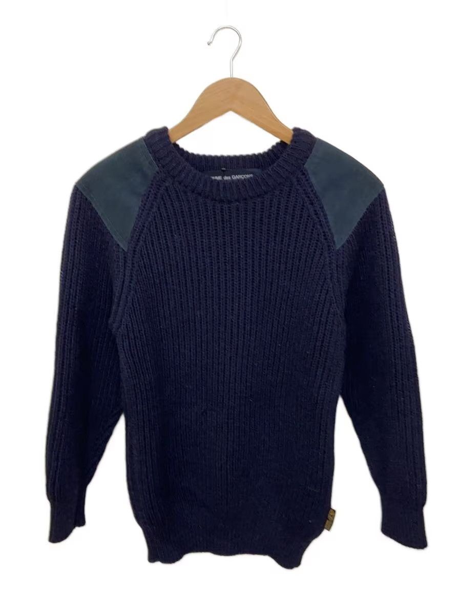 Comme des Garcons Homme Military Patch Ribbed Wool Knit Sweater Size US S / EU 44-46 / 1 - 1 Thumbnail