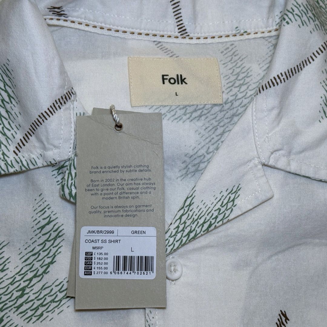 Folk Folk Clothing Coast CC Palm Tree Camp Collar Shirt L Size US L / EU 52-54 / 3 - 2 Thumbnail