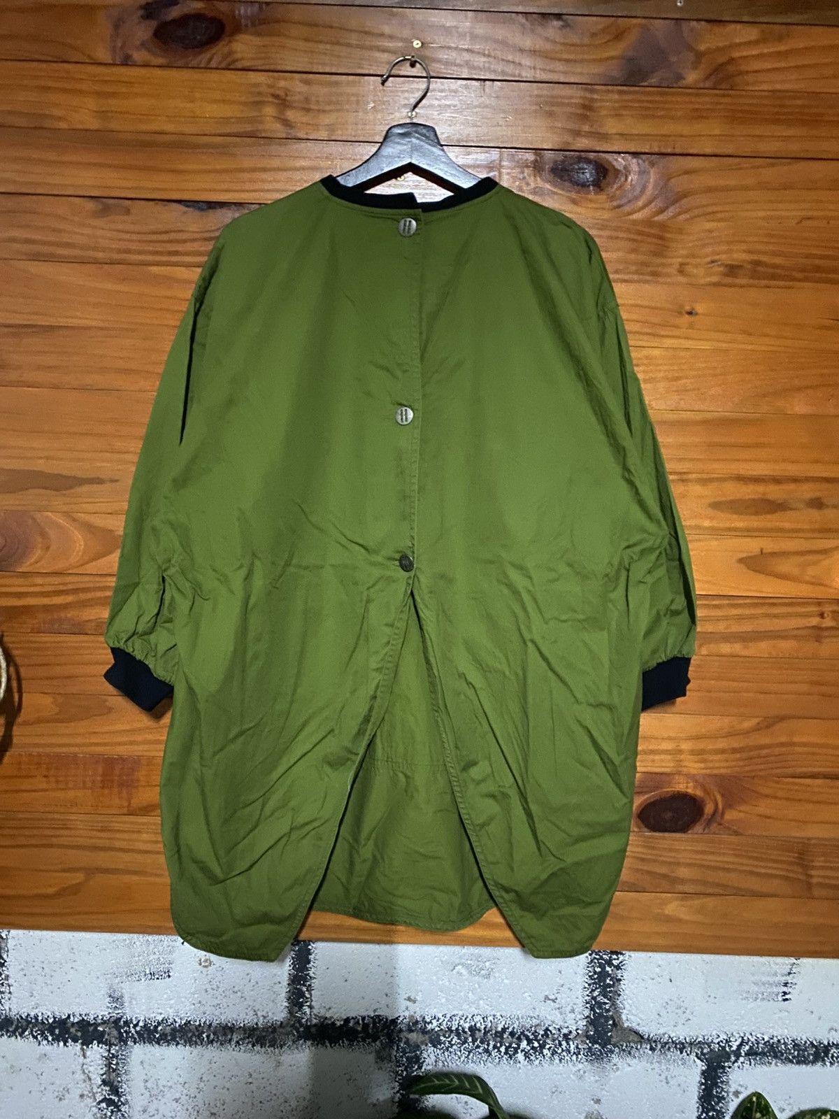 Michiko Koshino London Michiko London Koshino Oversized Olive Smock Jacket Size US M / EU 48-50 / 2 - 9 Thumbnail