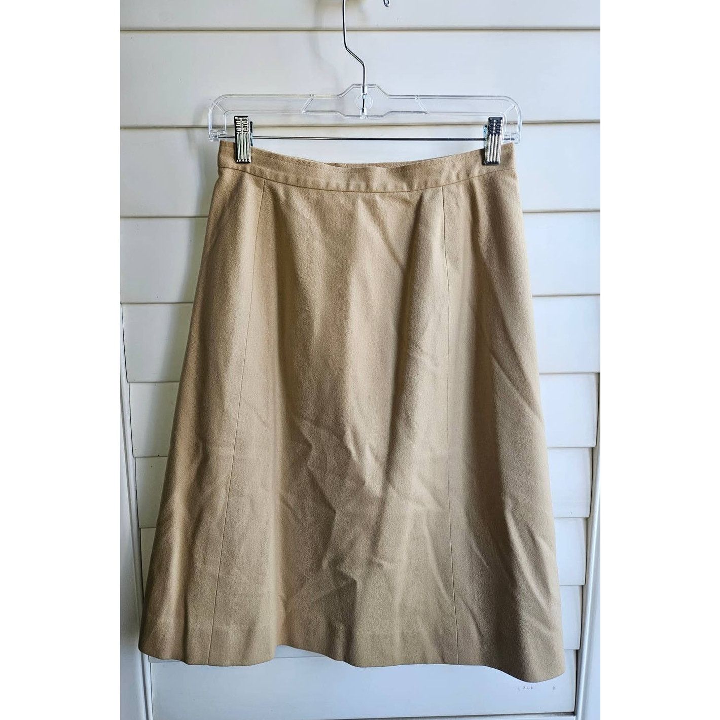 Pendleton Young Pendleton Vintage Wool Khaki High Waist A-Line Skirt Size 28" / US 6 / IT 42 - 12 Thumbnail