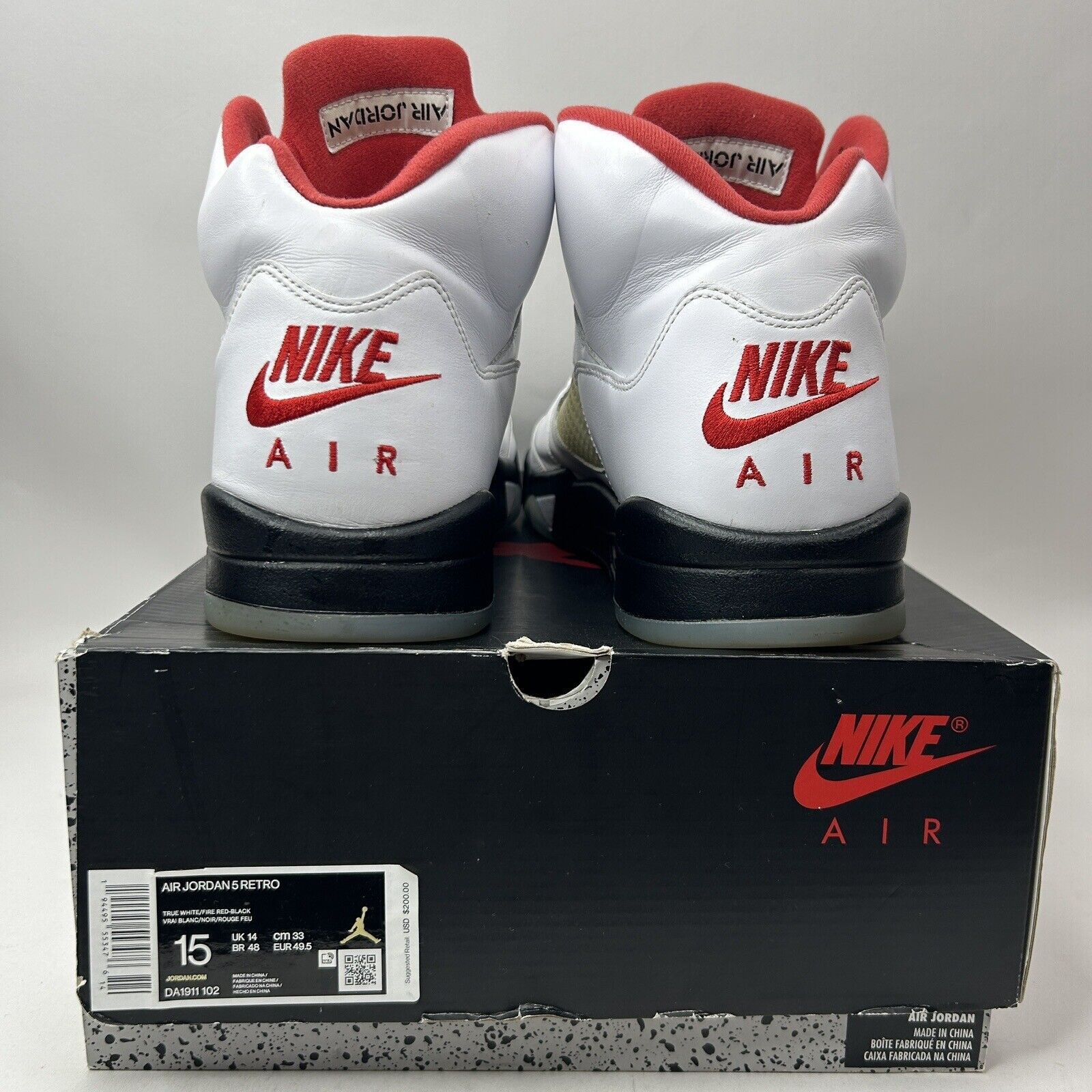 Jordan Brand Nike Shoes Air Jordan 5 Retro “Fire Red Silver Tongue” 2020 Size US 15 / EU 48 - 4 Thumbnail