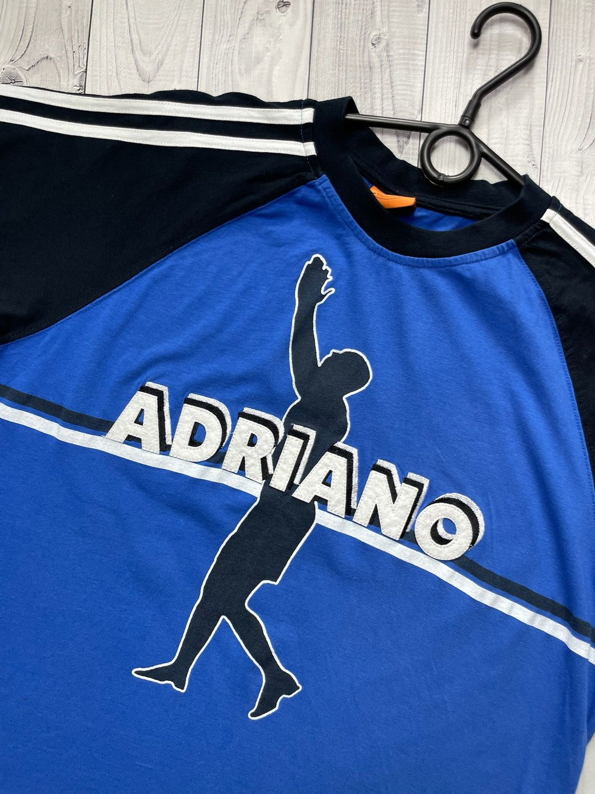 Vintage Vintage Brazil Adriano soccer tee blue Brasil size XL rare Size US XL / EU 56 / 4 - 3 Thumbnail