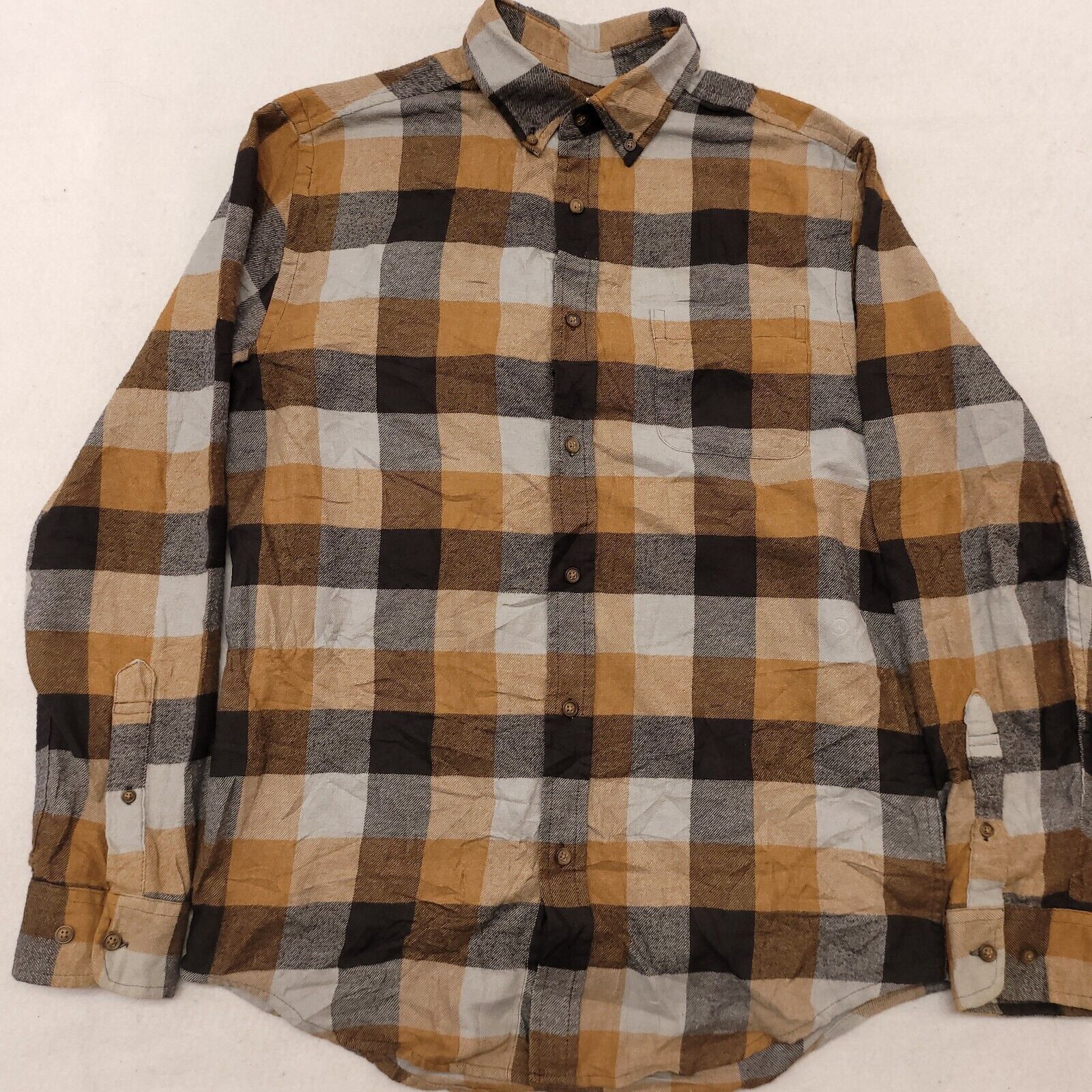 Croft & Barrow Croft & Barrow Gingham Flannel Shirt Mens Size Small S Gray Size US S / EU 44-46 / 1 - 2 Thumbnail