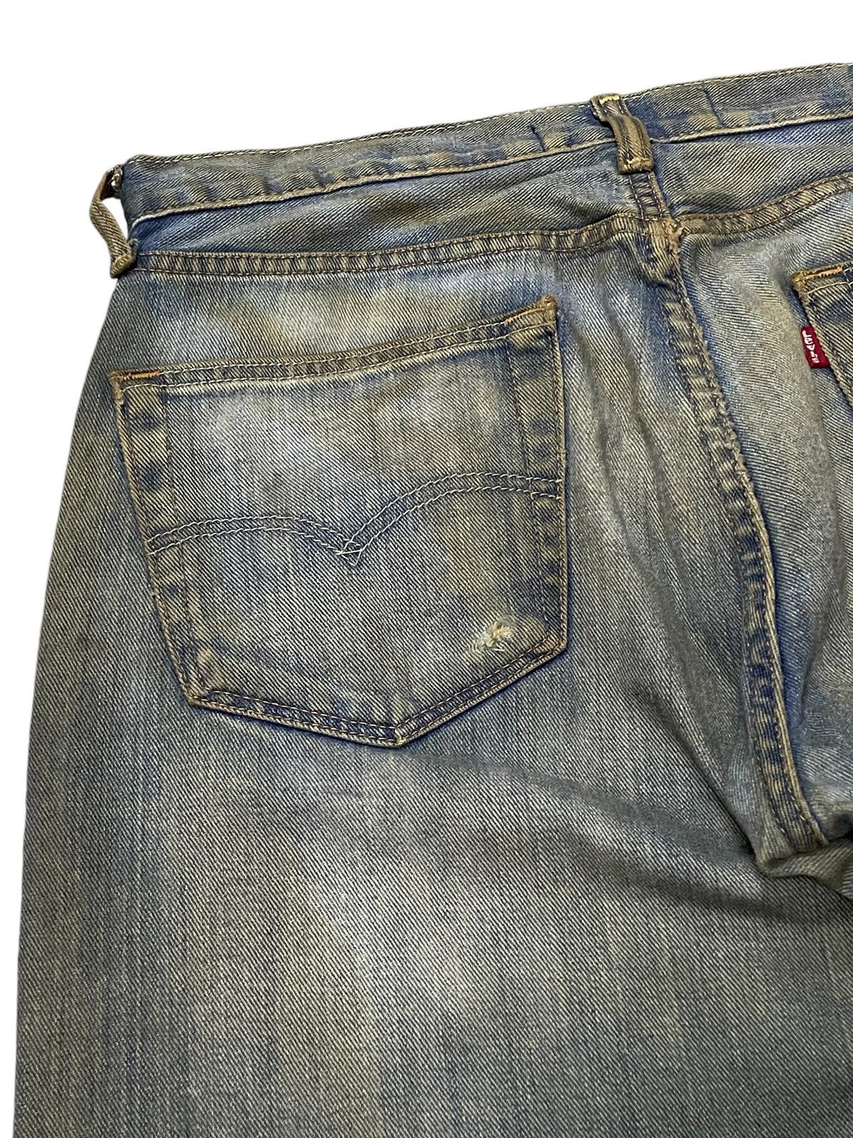 Hysteric Glamour × Levi's × Vintage Vtg Levis 505 Muddy Dirty Wash Blue Loose Jeans Size US 34 / EU 50 - 11 Thumbnail