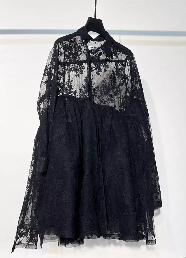 Comme des Garcons Comme Des Garcons Lace slanting front dress Size XS / US 0-2 / IT 36-38 - 3 Thumbnail