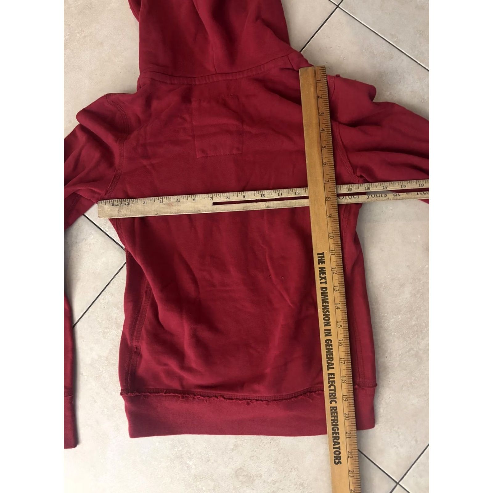 Aeropostale Aeropostale Hoodie Girls Small Red NYC Aero Fleece Pullover Sweatshirt Logo Y2K Size S / US 4 / IT 40 - 6 Thumbnail